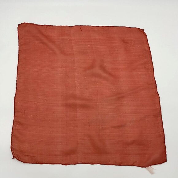 Vintage 17" Square Brown Rust Mustard Soft Lightweight Draping Scarves Set of 3 - Picture 3 of 5